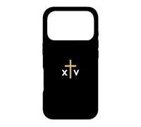 Carcasa para iPhone 17 Pro Número Romano del Papa León XIV con Cruz Delgada Jesús