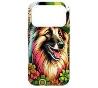 Carcasa para iPhone 17 Pro Obra de Arte del día de San Patricio del Perro Pastor Belga