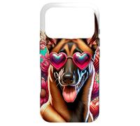 Carcasa para iPhone 17 Pro Obra de Arte del Día de San Valentín de un Perro Malinois Belga