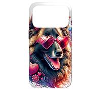 Carcasa para iPhone 17 Pro Obra de Arte del Día de San Valentín de un Perro Pastor Belga