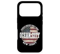 Carcasa para iPhone 17 Pro Ocean City New Jersey, Bandera Americana Vintage