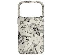 Carcasa para iPhone 17 Pro Ocean Life Dolphin Beach Fish 90s Vintage Graphic