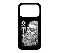 Carcasa para iPhone 17 Pro Odin Viking Warrior God Runes Ravens Mitología nórdica