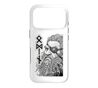 Carcasa para iPhone 17 Pro Odin Viking Warrior God Runes Ravens Mitología nórdica