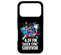 Carcasa para iPhone 17 Pro Office Worker 4:59 PM Quick Sync Survivor Meme