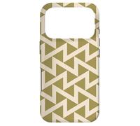 Carcasa para iPhone 17 Pro Olive Beige Brown Zigzag Triangle Arrow Earth Pattern
