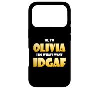 Carcasa para iPhone 17 Pro Olivia Joke Idgaf Meme Cute Halloween Costume For Olivias