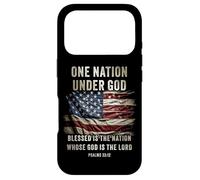 Carcasa para iPhone 17 Pro One Nation Under God - Christian Faith Patriotic USA Vintage