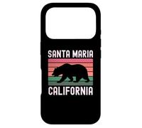 Carcasa para iPhone 17 Pro Oso de Santa María California Retro San Luis Obispo Orcutt California