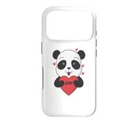 Carcasa para iPhone 17 Pro Oso Panda con Gran corazón Amor