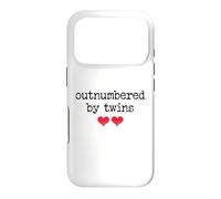 Carcasa para iPhone 17 Pro Outnumbered by Twins Boys Girls Dad Soon to Be Mom Pregnancy