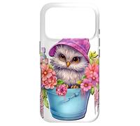 Carcasa para iPhone 17 Pro Owl In Spring Flower Bucket For Women and Girls Baby Bird
