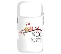 Carcasa para iPhone 17 Pro Owl You Need is Love! Cute Funny for Owl Lovers