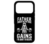 Carcasa para iPhone 17 Pro Padre Perdóname por Estas Ganancias - Jesus Gym Motivational