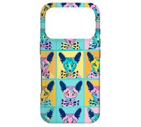 Carcasa para iPhone 17 Pro Pajarita de Gato Egipcio MAU Pop Art cuadrícula de Colores
