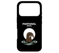 Carcasa para iPhone 17 Pro Pantanal Brasil Nutria Gigante Atardecer Río