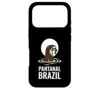 Carcasa para iPhone 17 Pro Pantanal Brasil Nutria Gigante Atardecer Río