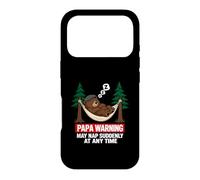 Carcasa para iPhone 17 Pro Papa Bear Warning May Nap Suddenly At Any Time