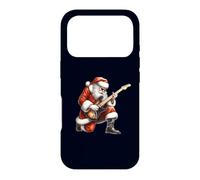 Carcasa para iPhone 17 Pro Papá Noel Tocando la Guitarra Divertida Navidad Rock 'N' Roll