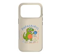 Carcasa para iPhone 17 Pro Papasaurus Number One Dad Funny Dinosaur Rex Día del Padre
