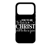 Carcasa para iPhone 17 Pro para mí, Vivir es Cristo y Morir es Ganancia