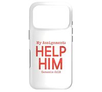 Carcasa para iPhone 17 Pro Parejas cristianas emparejadas la Llevan y lo ayudan Génesis 2