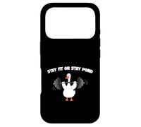 Carcasa para iPhone 17 Pro Pato de Levantamiento de Pesas Stay Fit Or Stay Fond Funny Workout Gym