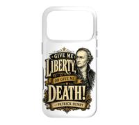 Carcasa para iPhone 17 Pro Patrick Henry Give Me Liberty or Death Cita histórica