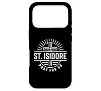 Carcasa para iPhone 17 Pro Patrón Católico San Isidoro ruega por Nosotros Cruz