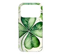 Carcasa para iPhone 17 Pro Patrón de tréboles de 4 Hojas Feliz día de San Patricio Lucy Irlanda mamá