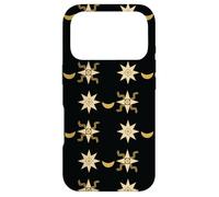 Carcasa para iPhone 17 Pro Patrón Inspirado en Asiria (13) - Amarillo Dorado, Blanco