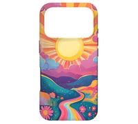 Carcasa para iPhone 17 Pro Patrón Retro y Genial y Paisaje Amanecer, Hippie