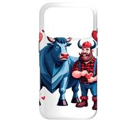 Carcasa para iPhone 17 Pro Paul Bunyan & Babe The Blue Ox en el día de San Valentín
