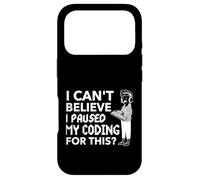 Carcasa para iPhone 17 Pro Pausé mi código para Esto Frase Graciosa