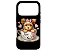 Carcasa para iPhone 17 Pro Paws & Love Yorkshire Terrier Taza de té Bliss
