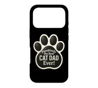Carcasa para iPhone 17 Pro Pawsitively, el Mejor Juego de Palabras Divertido de papá con Gatos para el Día del Padre