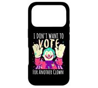 Carcasa para iPhone 17 Pro Payaso Aterrador No Quiero Votar por Otra votación de Payaso