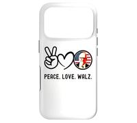 Carcasa para iPhone 17 Pro Paz, Amor, Walz, Estados Unidos, Bandera Americana