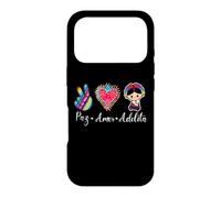 Carcasa para iPhone 17 Pro Peace Love Adelita Funny Mexican Spanish Saying México Team