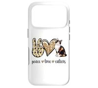 Carcasa para iPhone 17 Pro Peace Love Calico Cat Lover