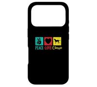 Carcasa para iPhone 17 Pro Peace Love Chessie Dog Chesapeake Raza