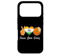 Carcasa para iPhone 17 Pro Peace Love Curry Amante de la Comida India