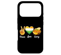 Carcasa para iPhone 17 Pro Peace Love Curry Amante de la Comida India