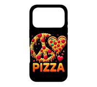 Carcasa para iPhone 17 Pro Peace Love Pizza tee - Divertida pizzería Retro