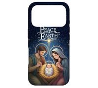 Carcasa para iPhone 17 Pro Peace on Earth Elegant Nativity Christmas Art