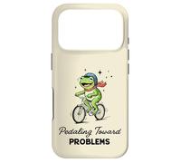 Carcasa para iPhone 17 Pro Pedaleando hacia Problemas Ciclista Rana Auto Sabotaje Meme
