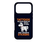 Carcasa para iPhone 17 Pro Pegatinas Tattoos Because Being An Adult Is Hard I Merece