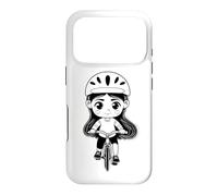 Carcasa para iPhone 17 Pro Pequeña Chica Ciclista Carril Bici