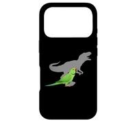 Carcasa para iPhone 17 Pro Periquito Indio Ringneck con T Rex Shadow Bird Lovers
