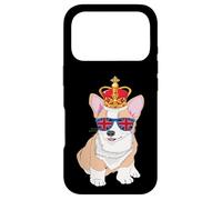 Carcasa para iPhone 17 Pro Perro Corgi británico de Recuerdo de 70 años del Aniversario de Platino de Queens